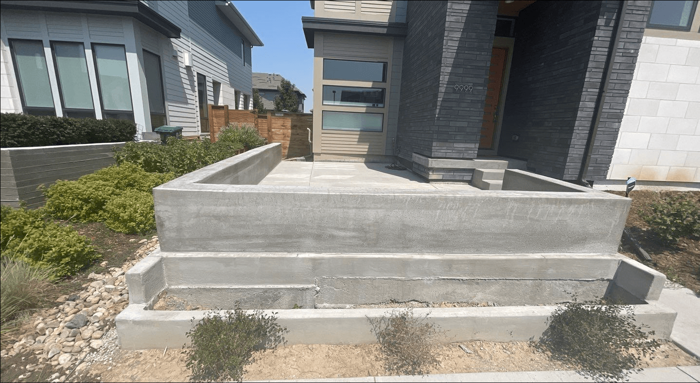 Concrete porch — after