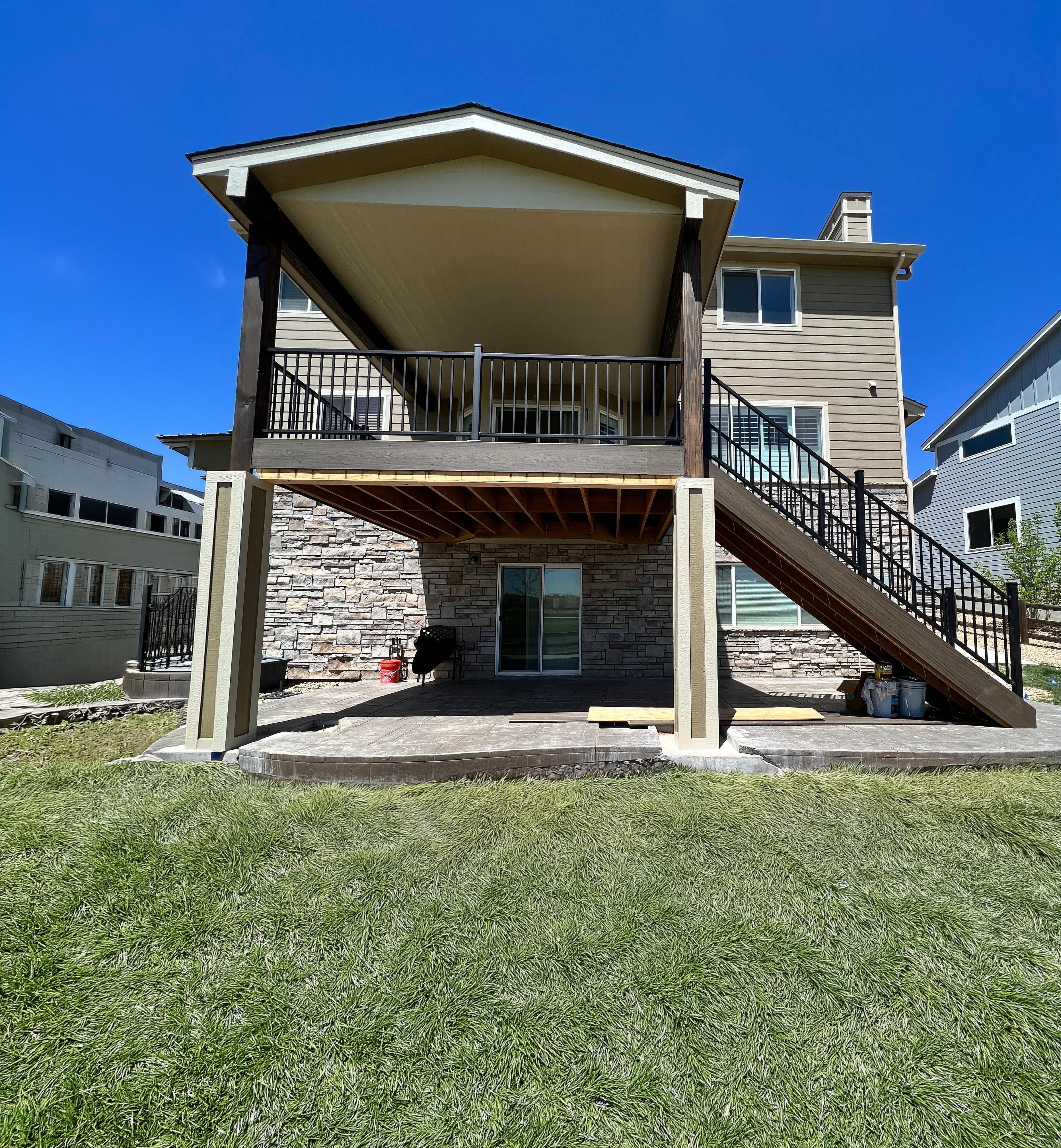 Covered Deck & Entertainment Patio — after